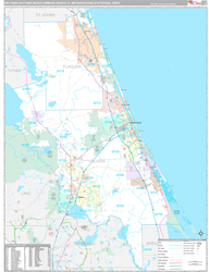 Deltona-Daytona Beach-Ormond Beach Premium Wall Map
